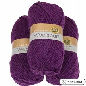 NEW 3X LION BRAND Woolspun BULKY(5): (3) Skeins yarn COLOR: PLUM